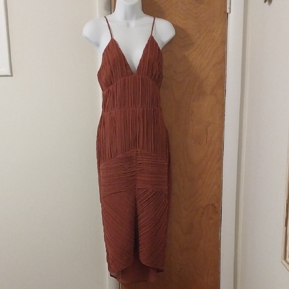 H&M Elegant Red Clay Colored Dress
